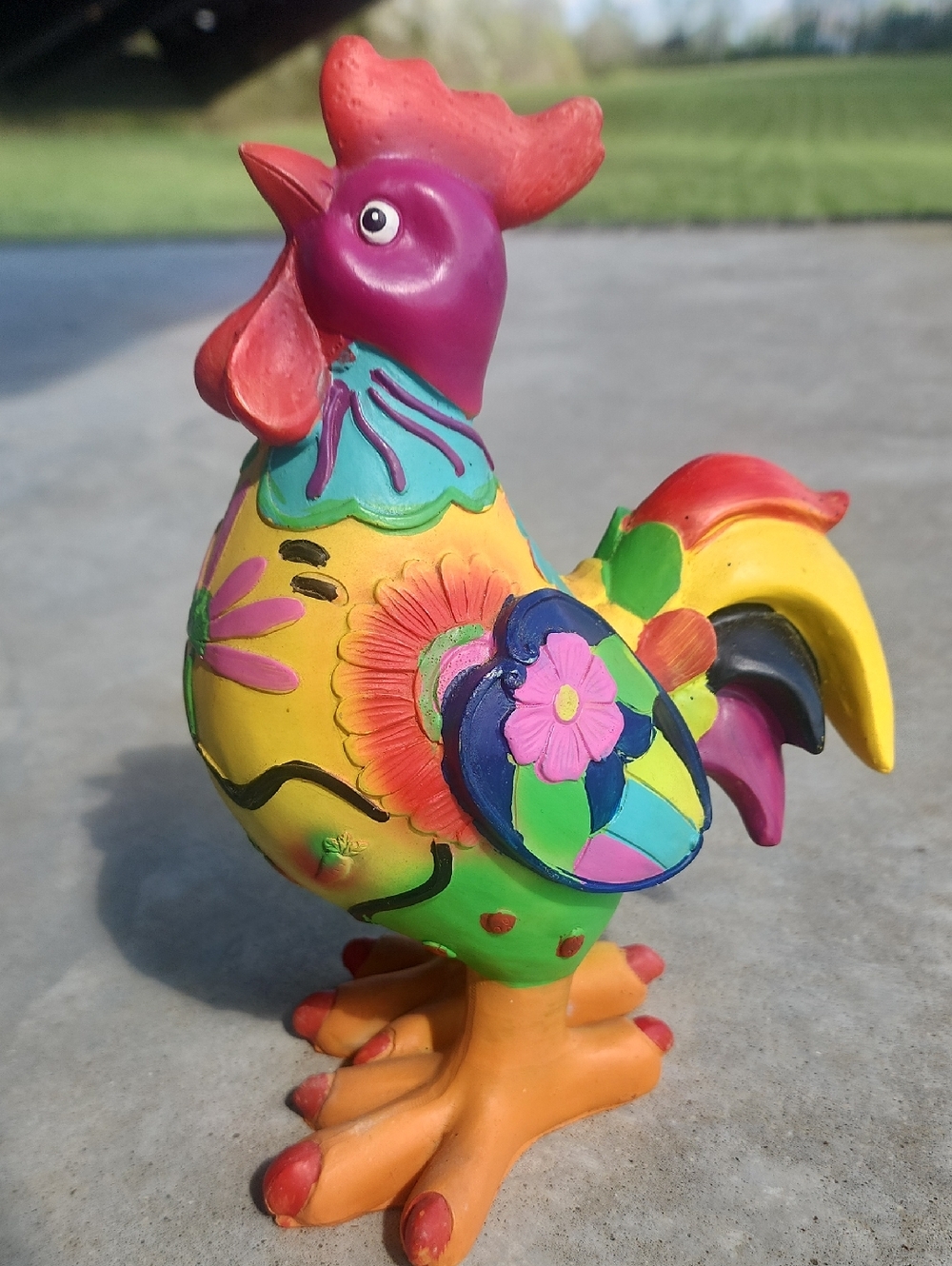 Colorful Rooster Figurine